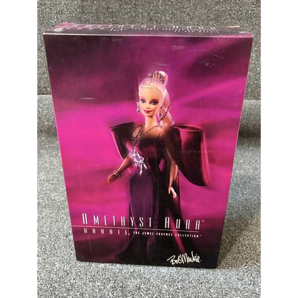 Vintage Barbie Amethyst Aura Jewel Essence Collection Bob Mackie 1996 In Box COA - Picture 2 of 13